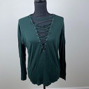 Express Womens Hunter Green top X-Small